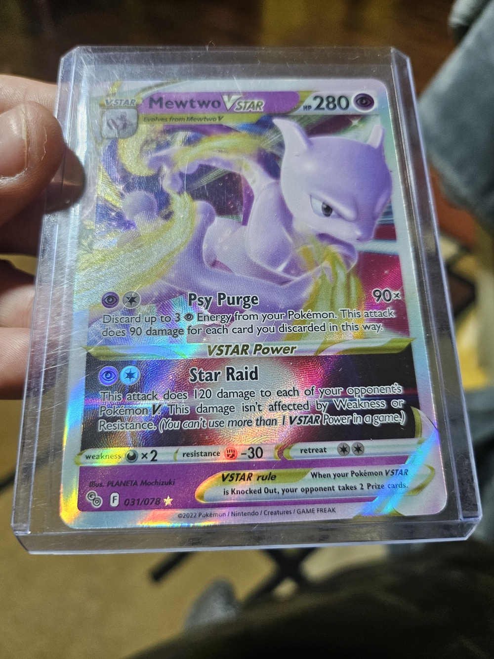 Mewtwo VSTAR 031/078 Ultra Rare - Prize Pack Series (Mint / PSA 9 Equivalent)